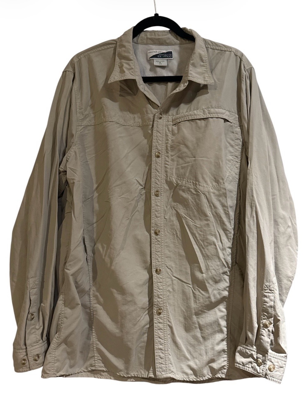 Exofficio Adventure Men’s Long Sleeve Button Up Shirt. Outdoors. 100% Nylon.